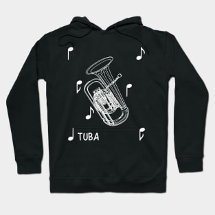 Musical Notes Tuba Hoodie